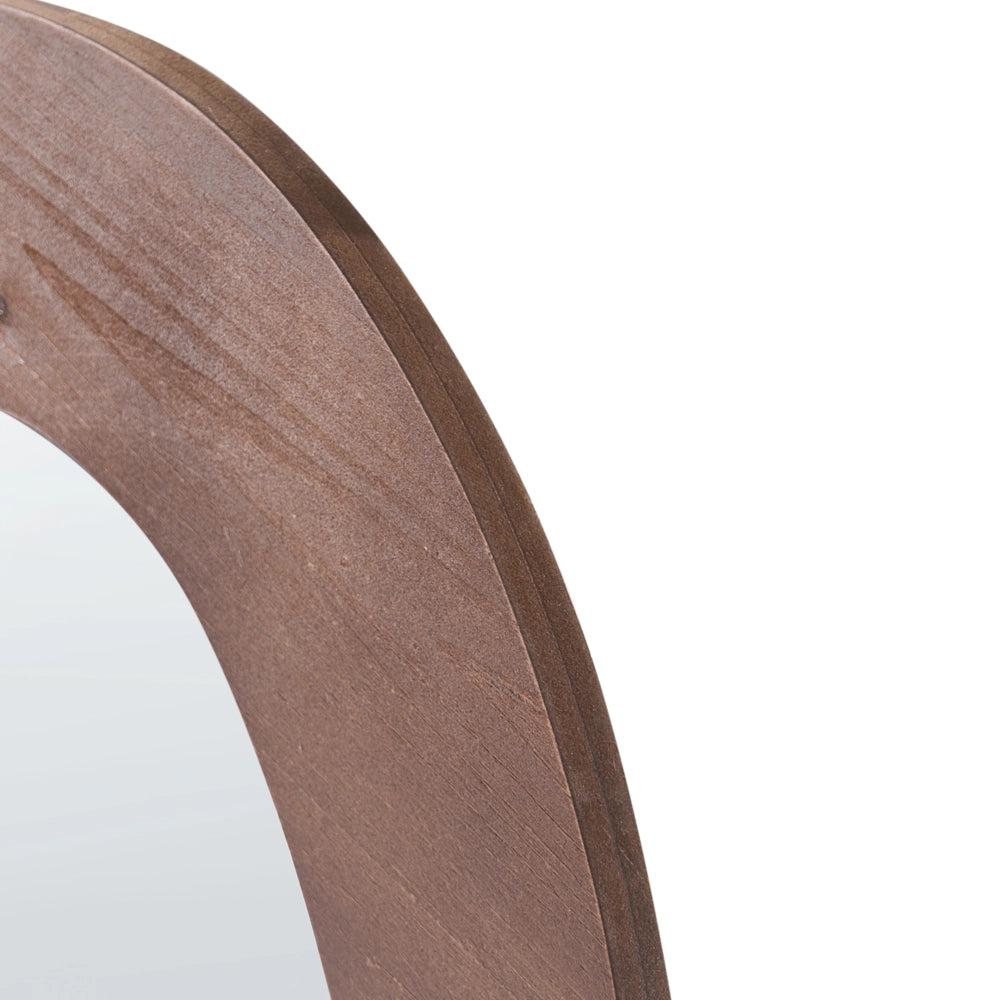 Specchio da parete marrone scuro in MDF forma ovale irregolare decorazioni accessori per la casa decorativo