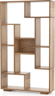 Libreria Indipendente 70 x 20 x 120 cm, con Dispositivi Anti-Ribaltamento, Scaffale in Legno per Soggiorno, Studio e Ufficio (Marrone)
