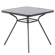 Tavolo da pranzo per esterno in acciaio Nero 80 x 80 cm da giardino moderno