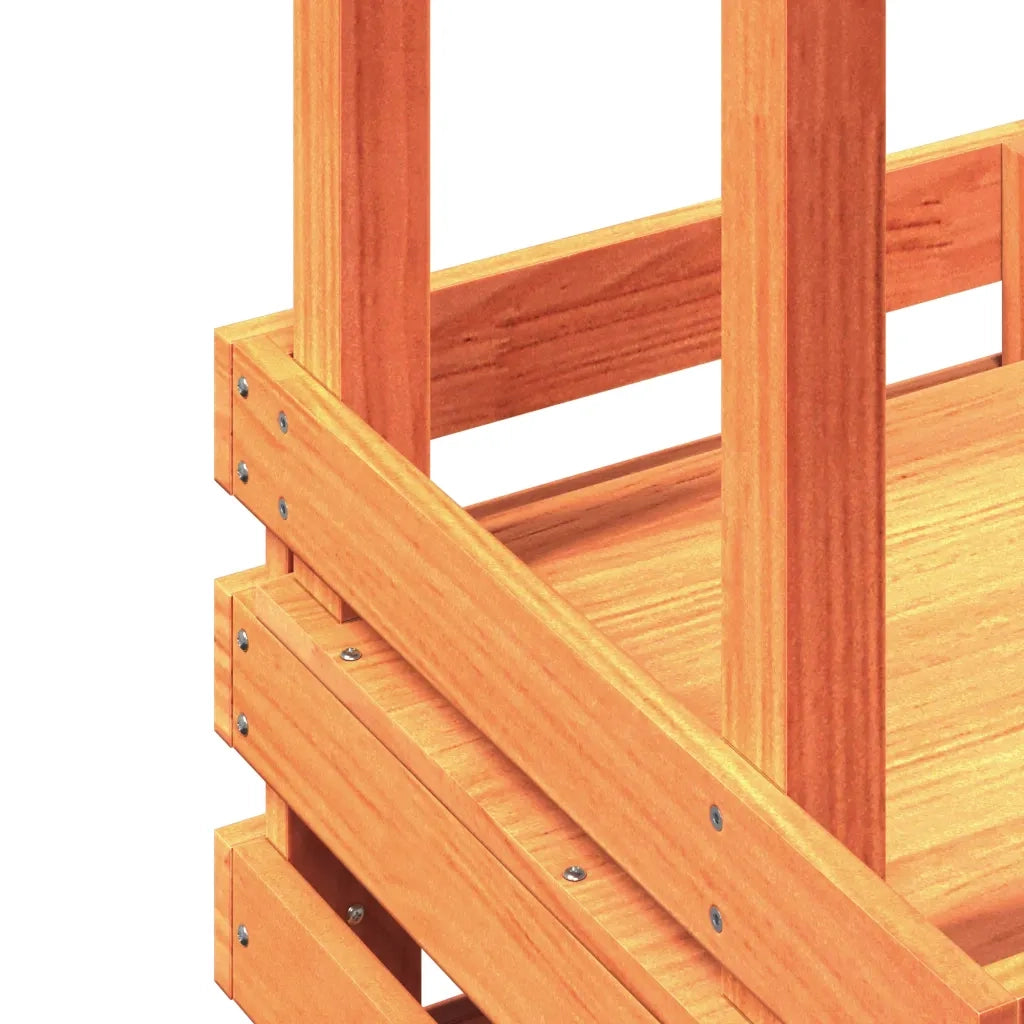 Tavolo Bar da Esterno con Tetto Marrone 112,5x57x195,5 cm Legno 844641