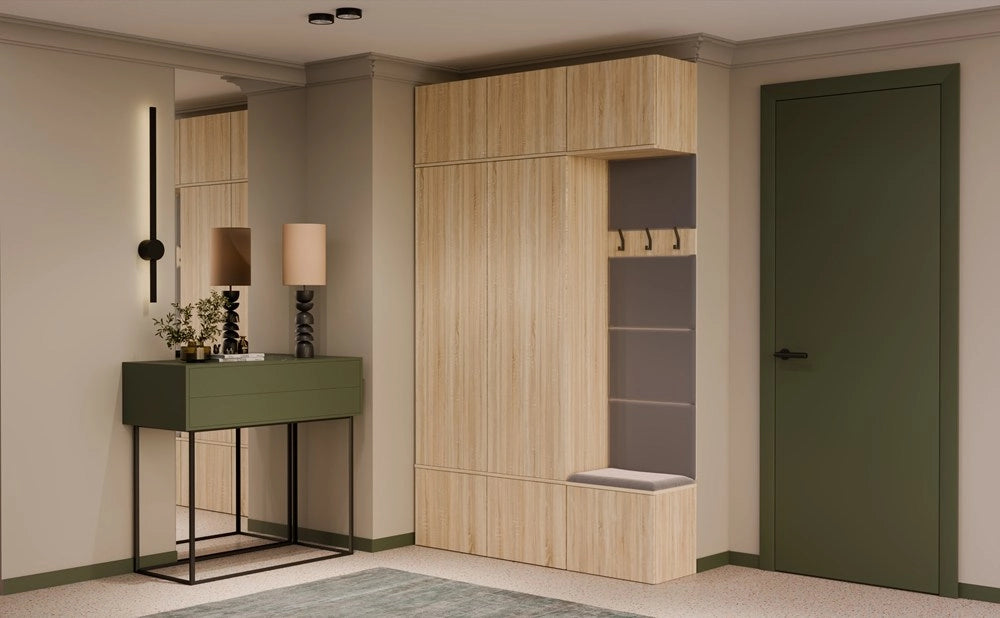Guardaroba HAGA III/2sz1w rovere sonoma 2x armadio + appendiabiti