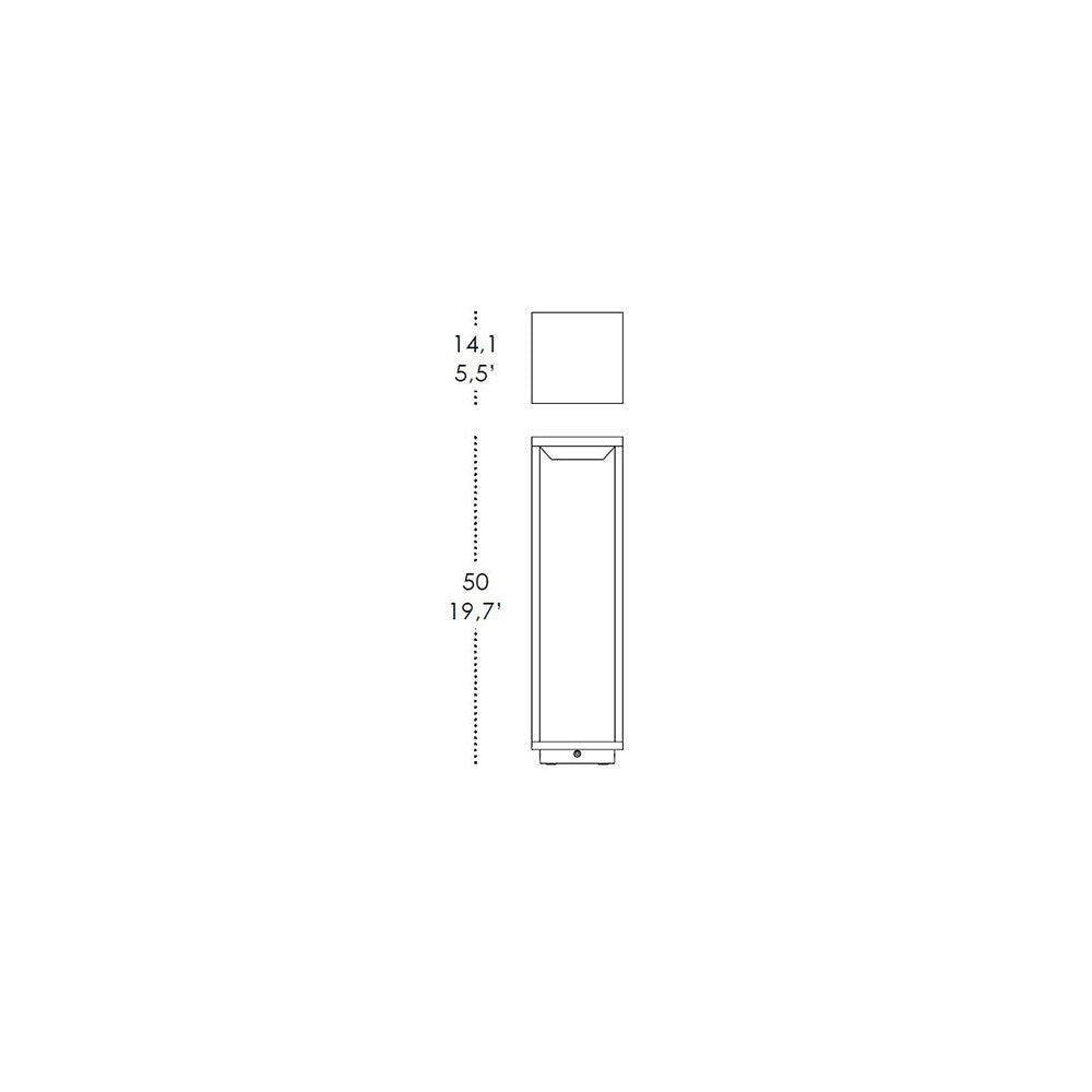 Lanterna Home Solare a Led da 2,2w a batteria, IP54 Zafferano corten