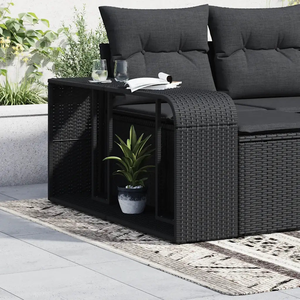 Scaffali portaoggetti 2 pz neri in polyrattan CFW9268251