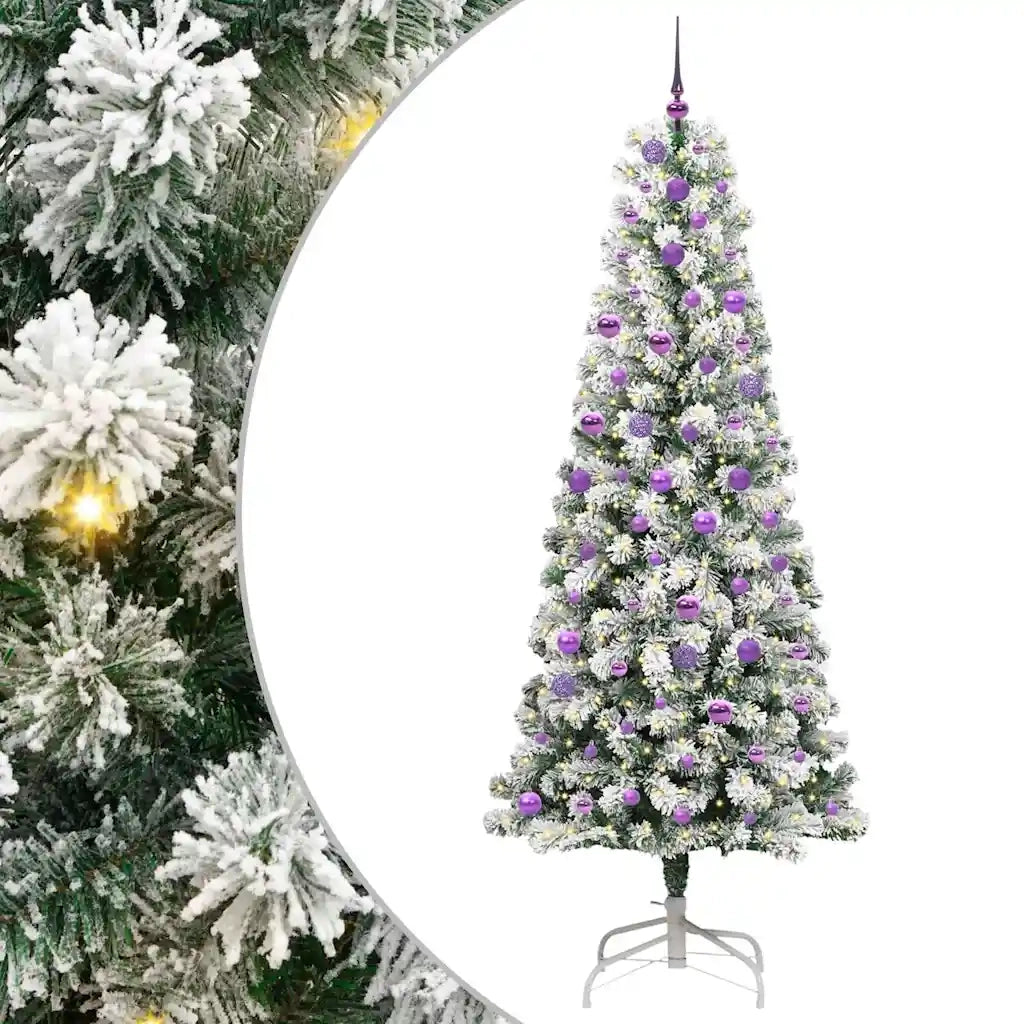 Albero di Natale | Decorazioni natalizie Artificiale con Rami Pieghevoli 240 cm