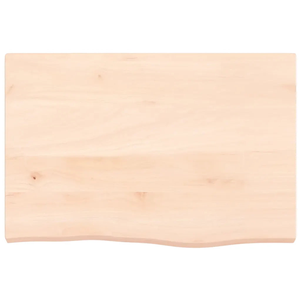 Piano per Tavolo 60x40x(2-4) cm in Rovere Massello Non Trattato