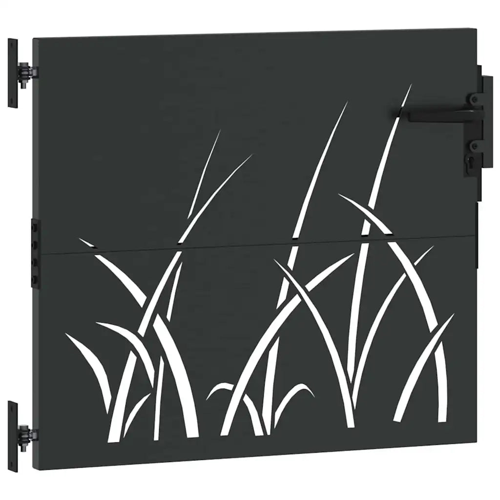 vidaXL Cancello da giardino con blocco Nero 105 x 100 cm