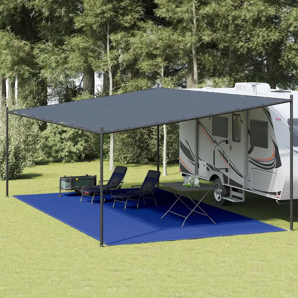 Tappeto da Tenda 400x700 cm Blu in HDPE 310734