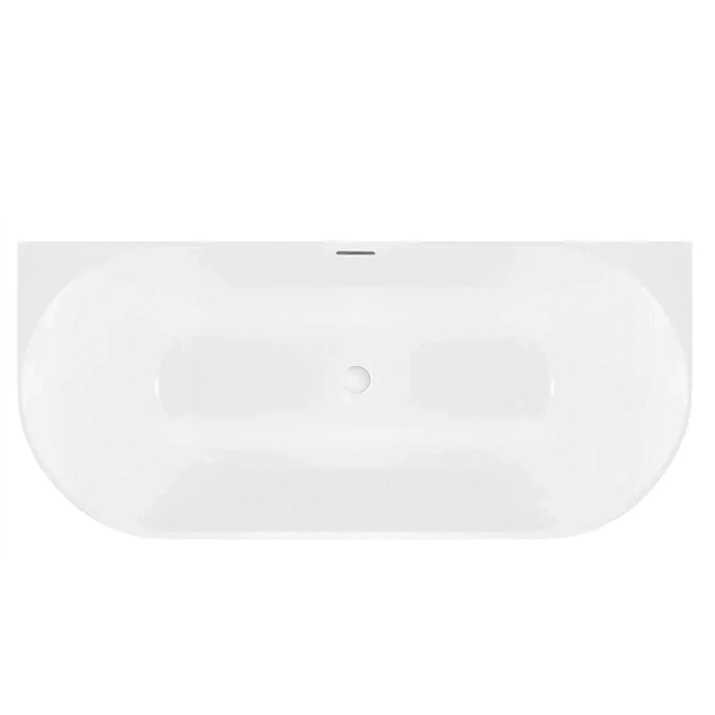 Vasca Bagno A Parete Capri Slim 170cm Copritappo nero