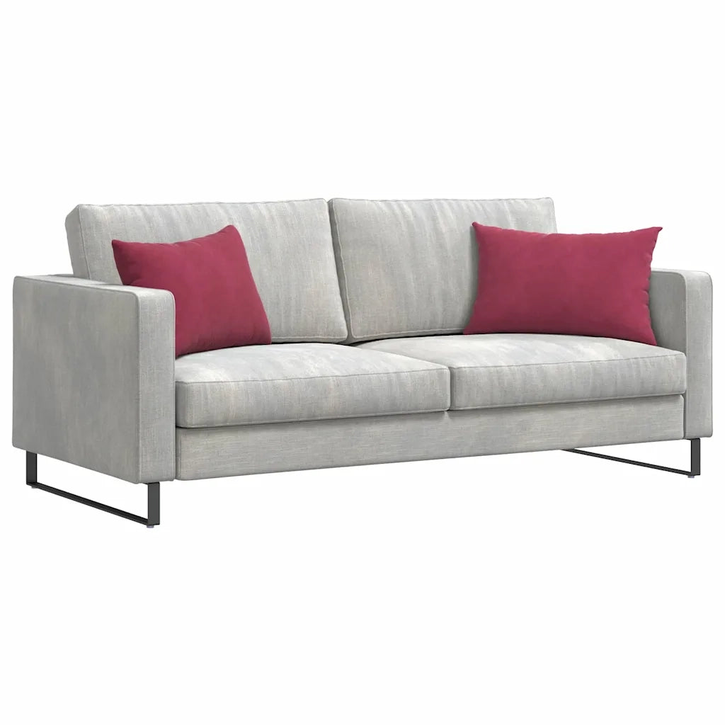 Cuscini da Divano 2 pcs Rosso Vino 60 x 40 cm Tessuto in Cords
