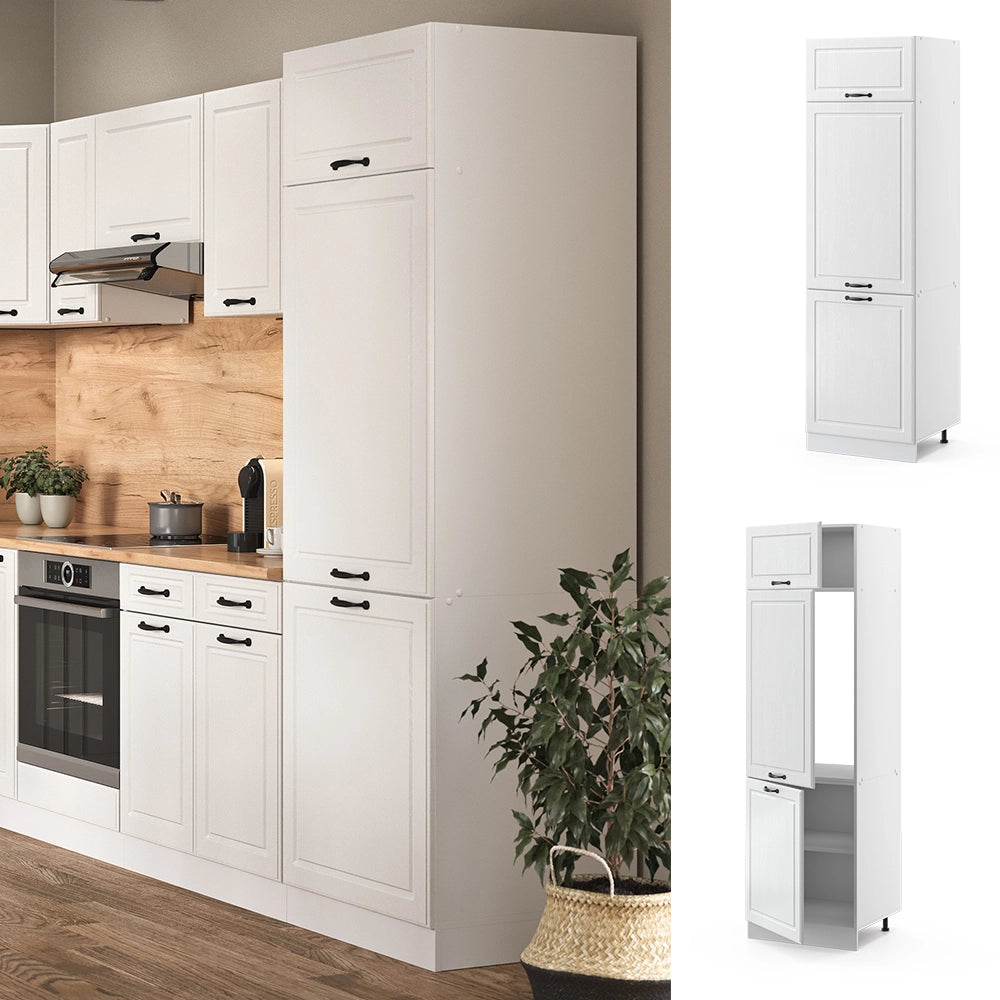 Vicco Armadio frigorifero Bianco casa di campagna 60 cm