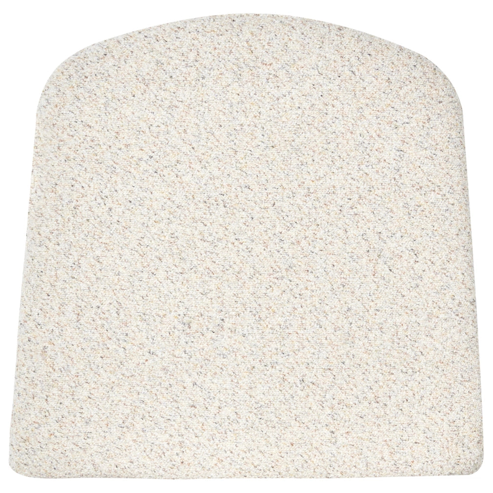 Set di 2 sedie in bouclé beige chiaro e gambe in metallo in ecopelle per la sala da pranzo