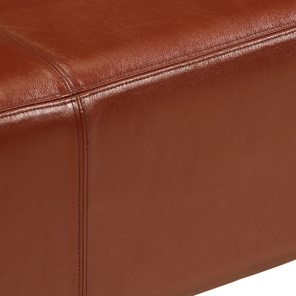 Panca Marrone 110 cm Vera Pelle Capra e Massello Mango CFW8363844