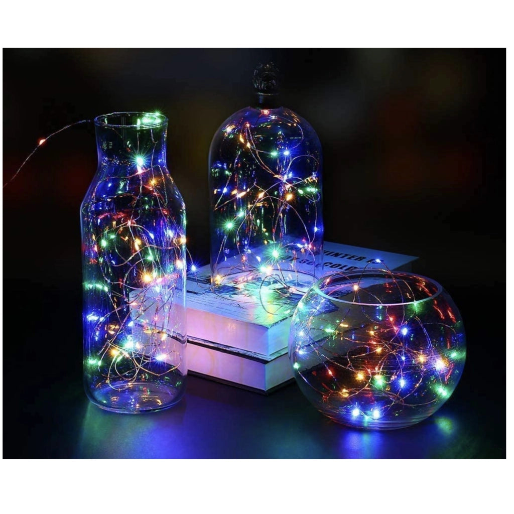 Luci a Filo 50x LED Multicolore 5M USB – 8 Modalità, Telecomando, Lunga Durata