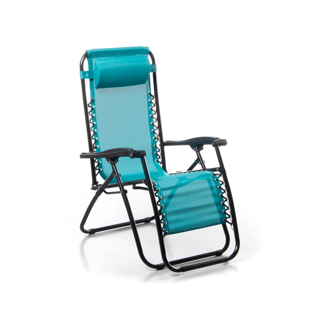 Sedia Sdraio da Giardino Gran Relax 88x65x110 cm in Textilene Verde Petrolio