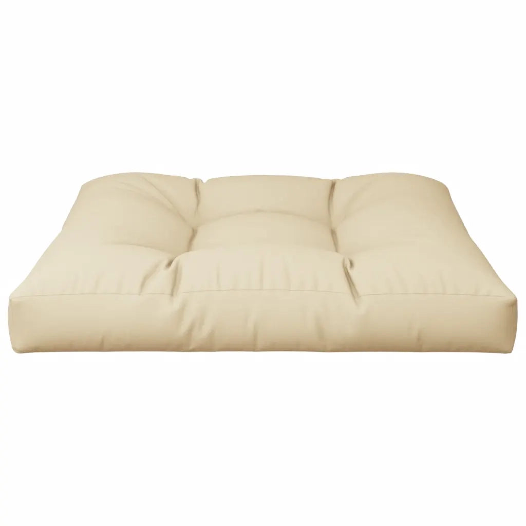 Cuscino per Pallet Beige 80x80x12 cm in Tessuto