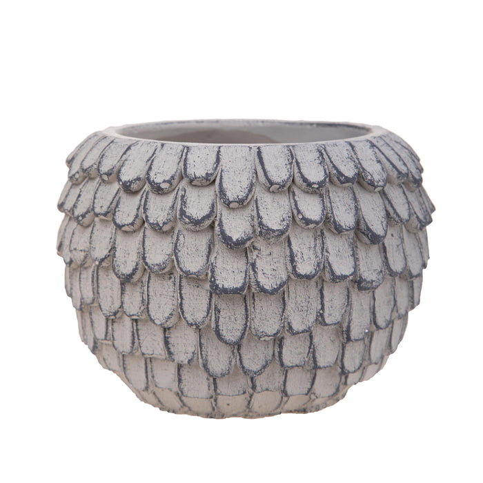 Contenitore Decorativo con Decorazione in Rilievo Ø 24 cm