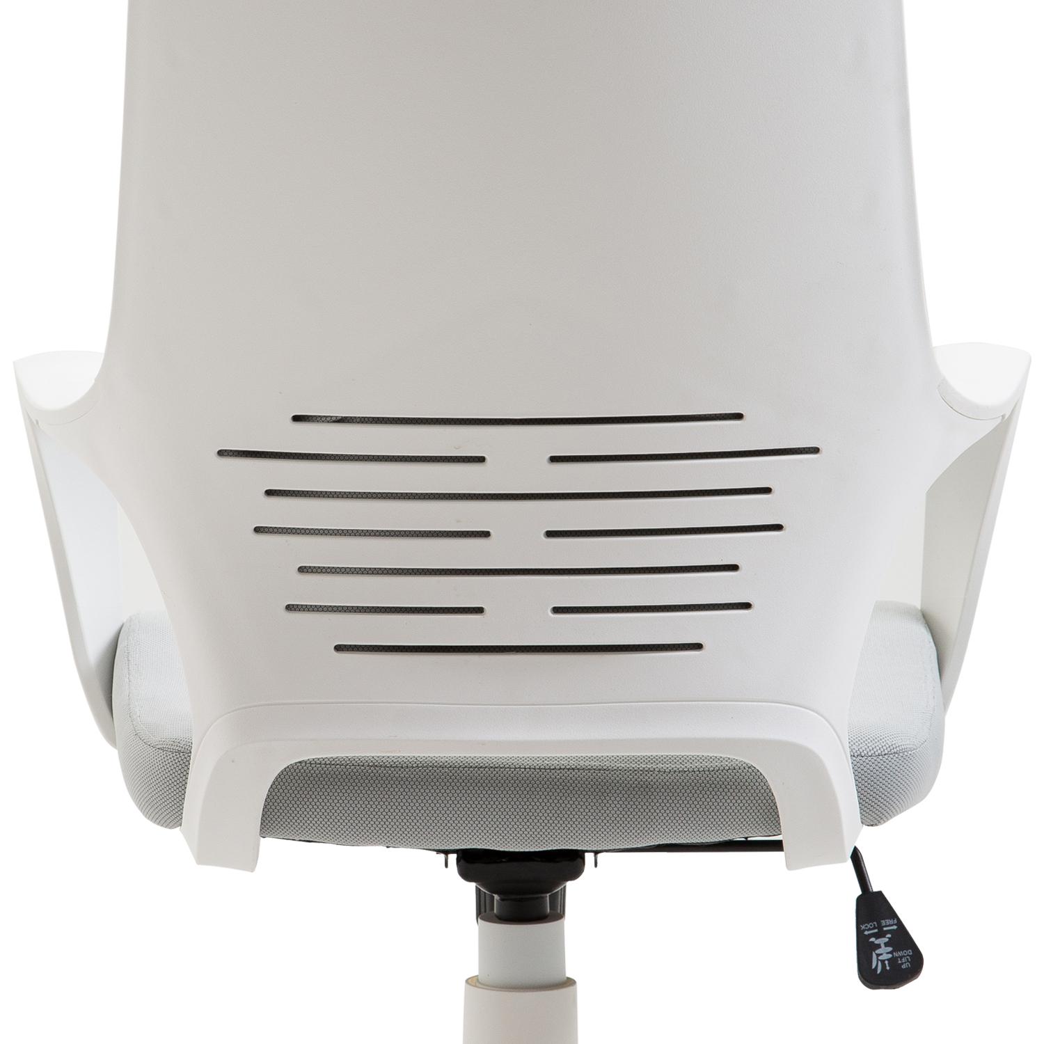 Sedia Poltrona da Ufficio Ergonomica Presidenziale in Tessuto Regolabile Grigia