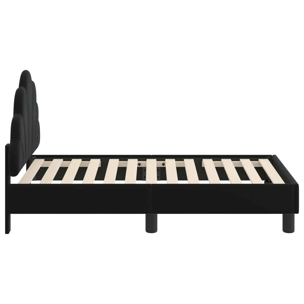 Letto singolo | Letto per adulti | Struttura letto per bambini con testata Nero 70 x 140 cm