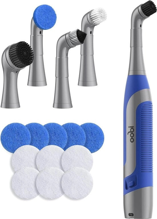 Aspiratore da bagno oscillante multifunzione - 6 in 1 - Aspiratore da bagno a batteria per doccia - parete di bagno - pavimento - cucina - bagno - potente - ricaricabile