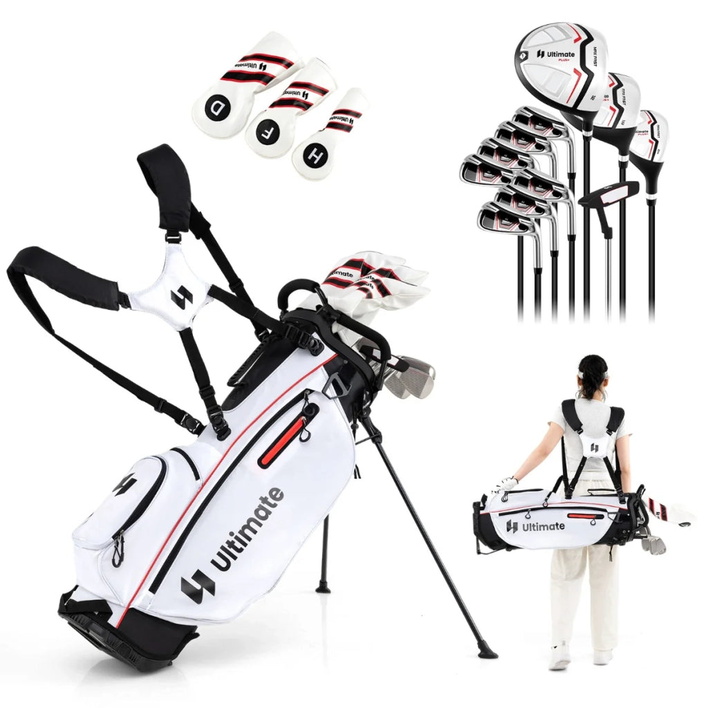 Set completo di mazze da golf da donna da 15 pezzi 87 x 28 x 20,5 cm leggero e pratico nylon rosso 20_0013582