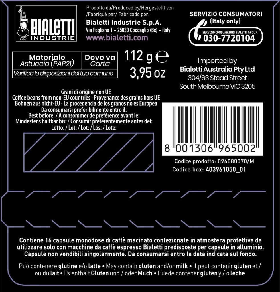 Bialetti Milano Capsule caffè Tostatura leggera 16 pz