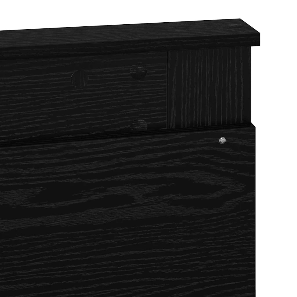 Testiera-Testata-Testiera Decorativa Rovere Nero 140 cm Legno multistrato 757293