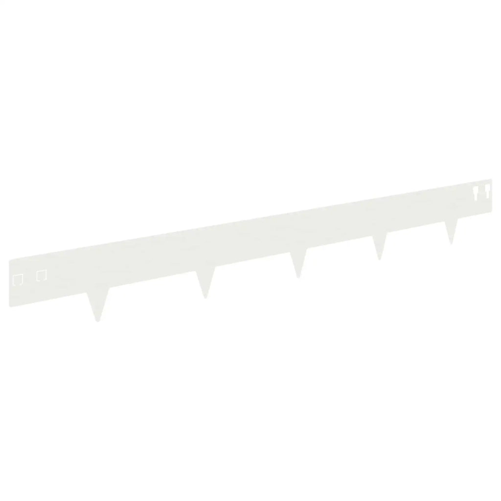 Bordura per Prato 20 pcs 100 x 12 cm Acciaio Bianco 8008523