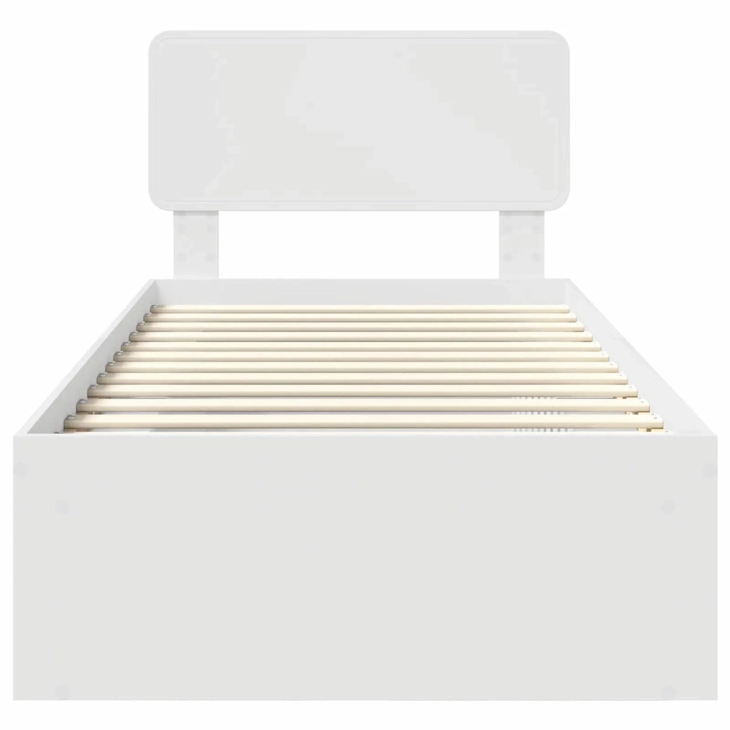 Struttura del letto Bianco 75 x 190 cm Pino massello