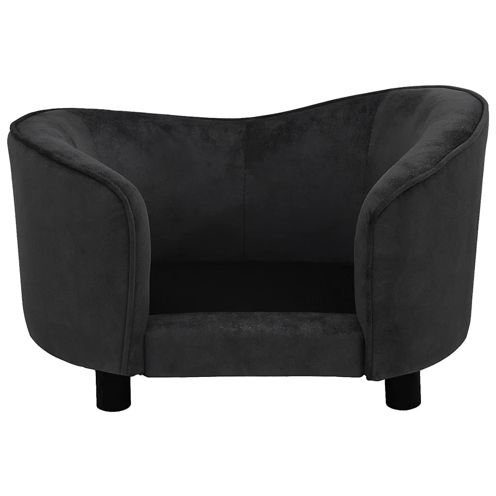 Divano per Cani-Sofa per animali domestici-Divanetto Nero 69x49x40 cm in Peluche
