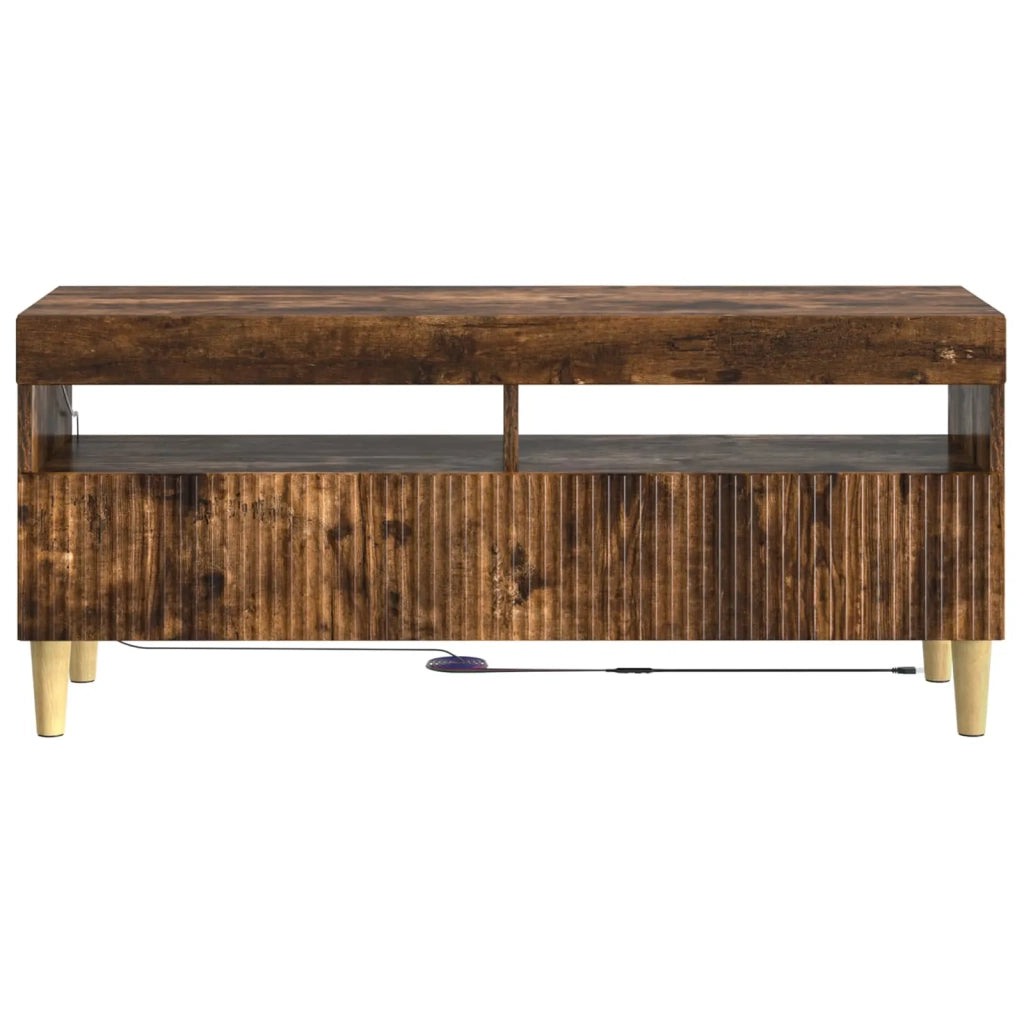 Mobile TV LED Rovere Fumo Legno ingegnerizzato 896770