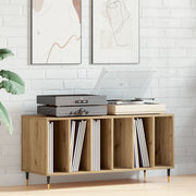 Armadio per dischi  in rovere artigianale 100x38x48 cm in legno ingegnerizzato