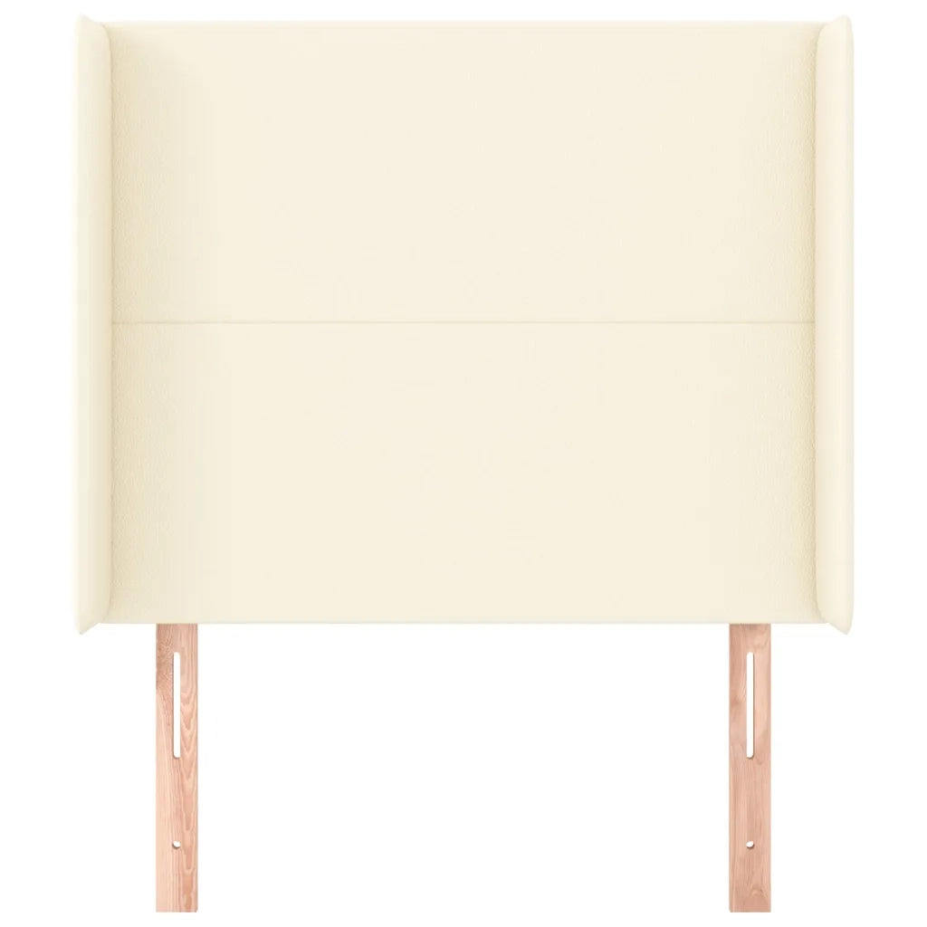 Testiera | Testata ad Orecchio Crema 93x16x118/128 cm in Similpelle