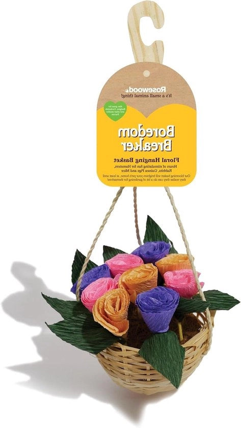 Cesto Sospeso con Fiori Giocattolo per Piccoli Animali - Rompibordo