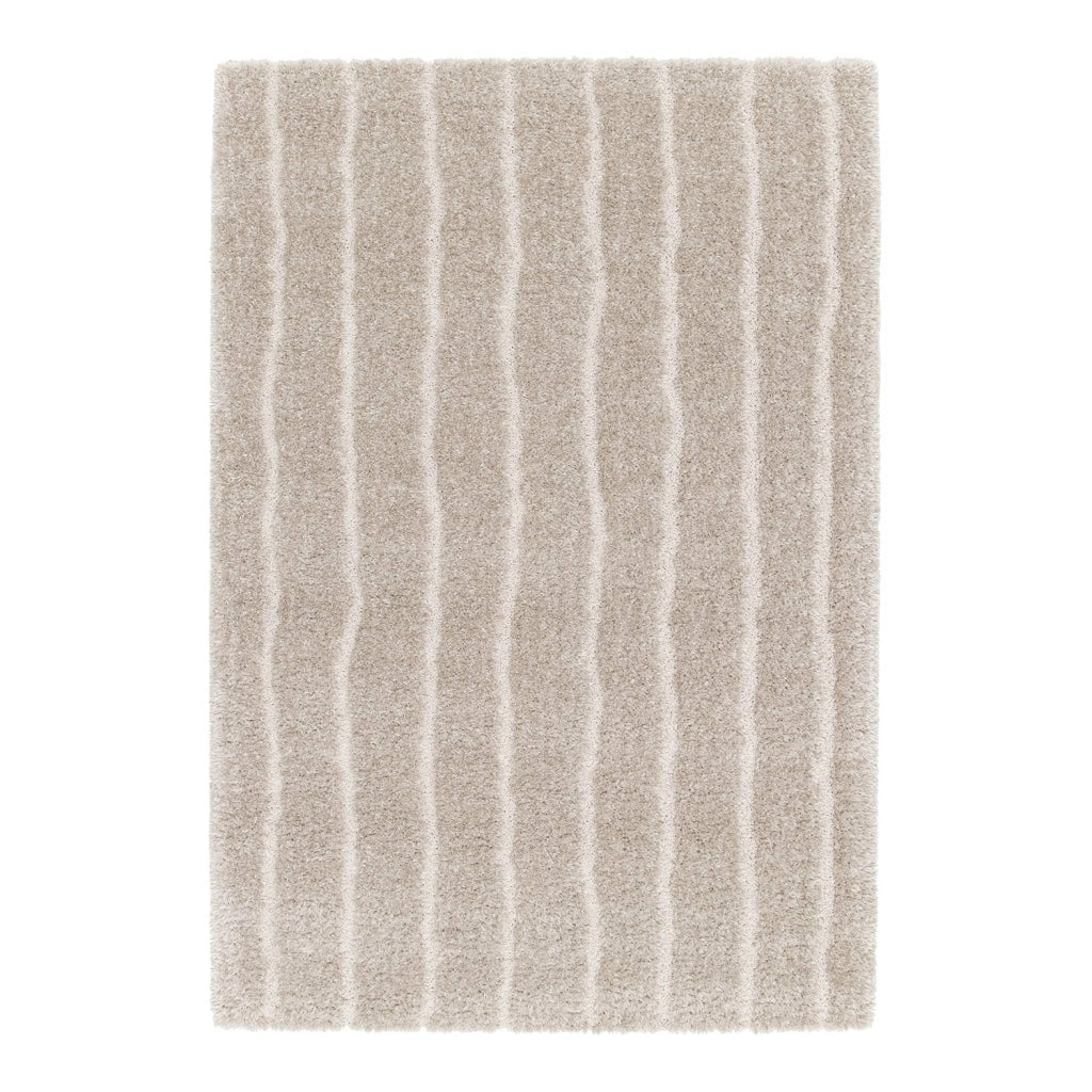 Tappeto da interno motivo lineare taupe