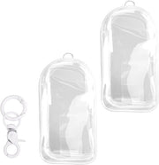 Set di Protezione per Bamboline - 2 pezzi - Borsa Impermeabile PVC - 19,5 x 10,5 cm - Bamboline trasparenti - Fiocchi - Chiave da chiave - Scatola di esposizione
