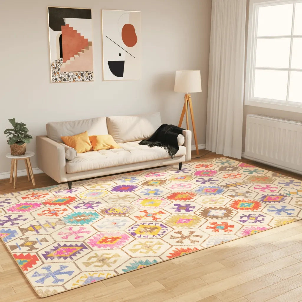 Tappeto Lavabile Multicolore 190x300 cm 136583