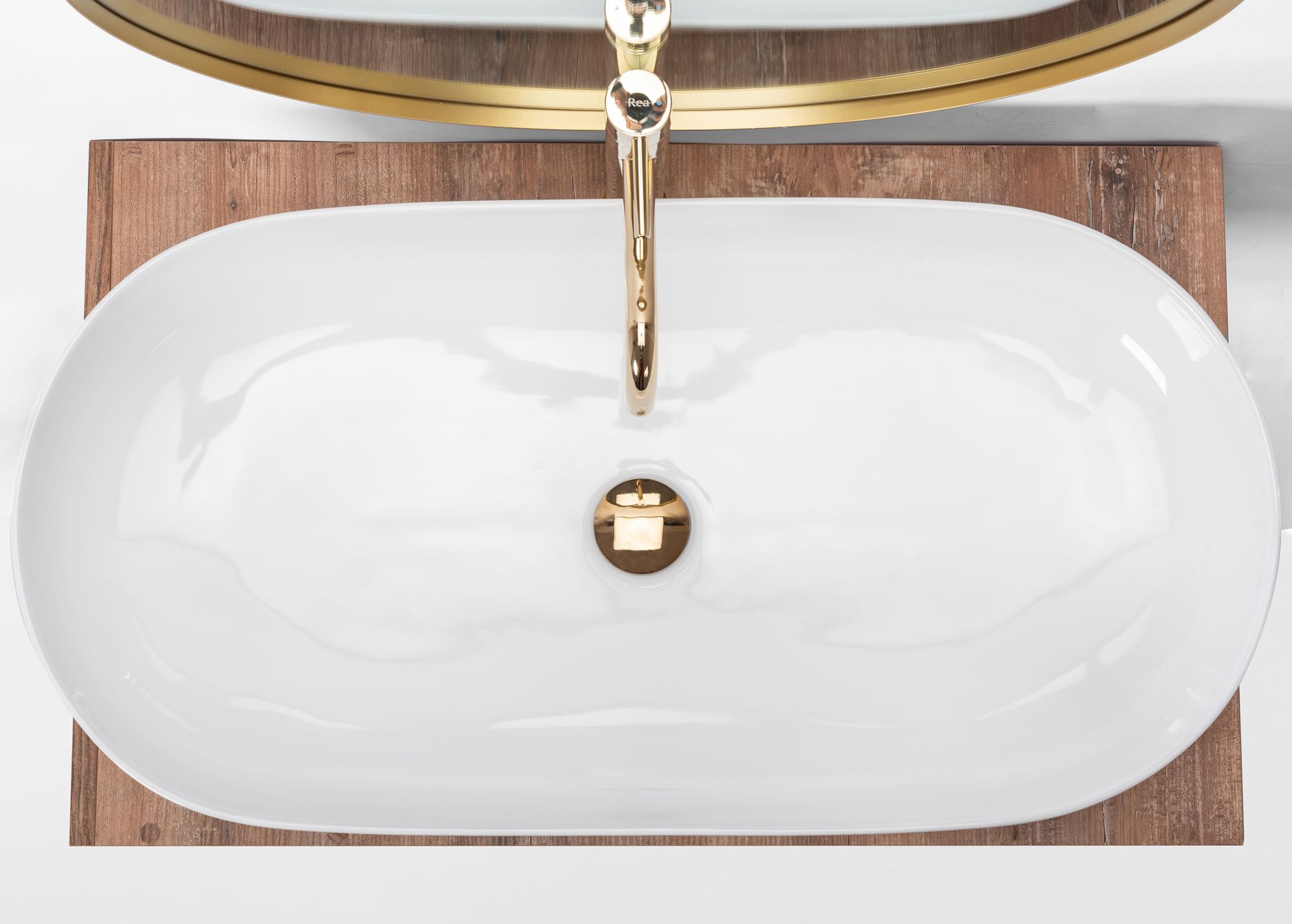 Lavabo Da Appoggio Rea Cleo 81 White