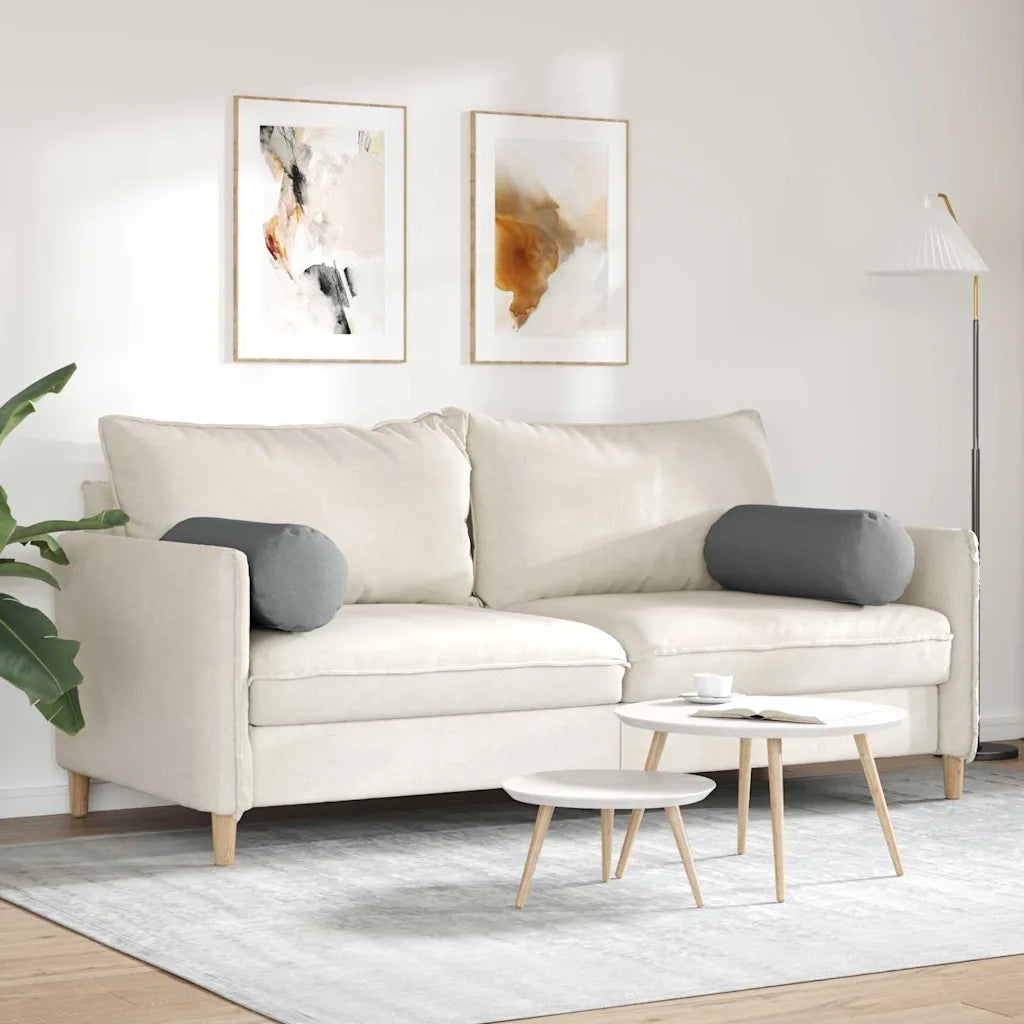 Cuscini a rullo 2 pcs Grigio scuro Ø 25 x 70 cm Tessuto