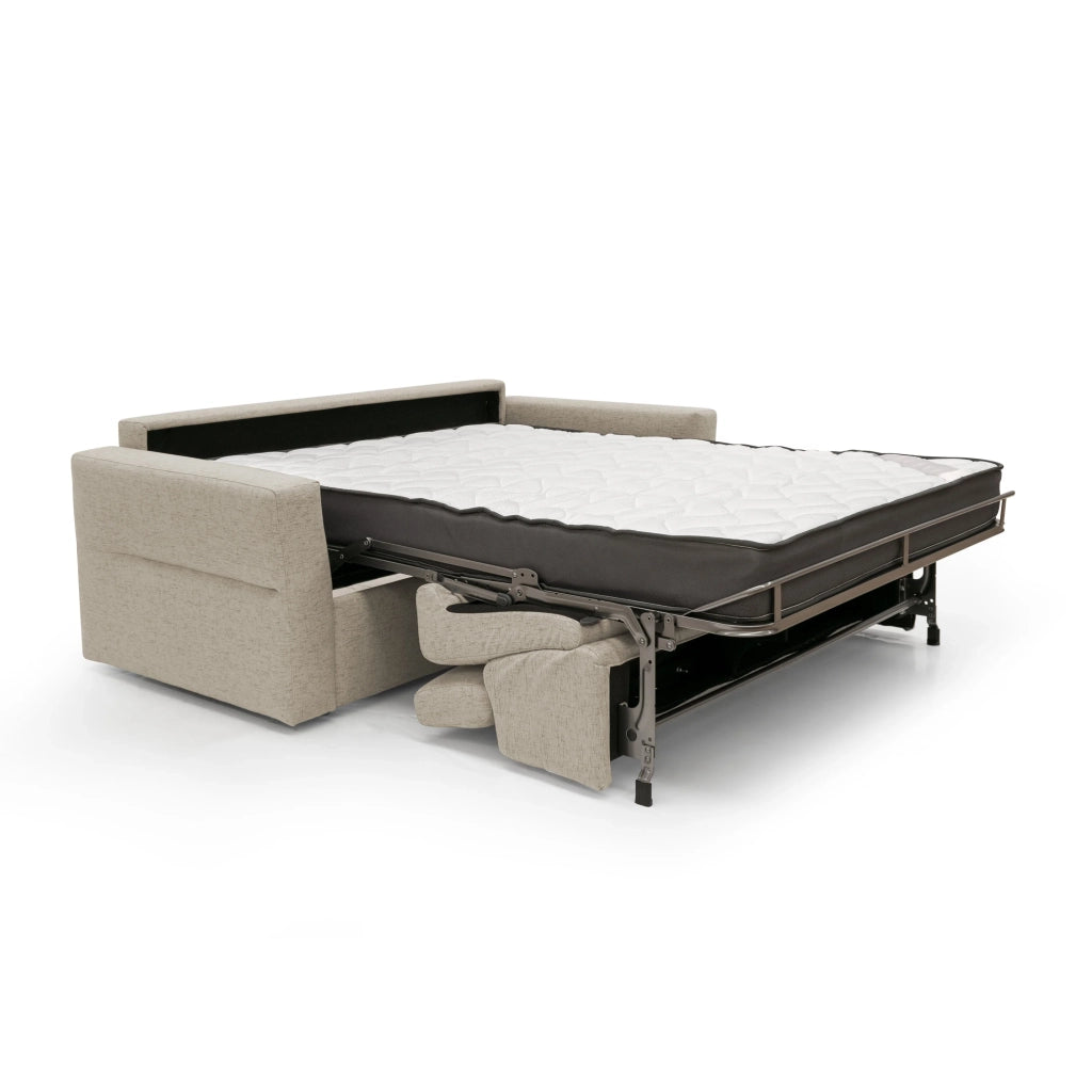 Avalon Divano letto con materasso H18 200 cm (mat. 140x197 cm) beige