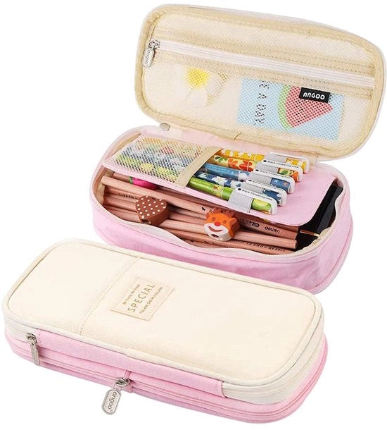 Etui per ragazze e adolescenti, borsa carina, borsa con grande capacità, borsa ecologica, borsa con chiusura a raccordo, zaino perfetto per la scuola e l'ufficio