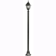 Lampione Da Giardino Mod. Vienna Nero 1 Luce Su Palo Altezza 180 Cm.