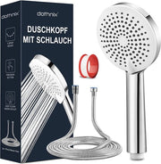 Douchekop con tubo 2 m Douchekop idroeconomizzante 5 tipi di getto Douchekop idroeconomizzante con forte getto Maniglione per doccia Douchekop Raffreddante con getto raffreddante per pulizia [Classe di efficienza A+++ ]