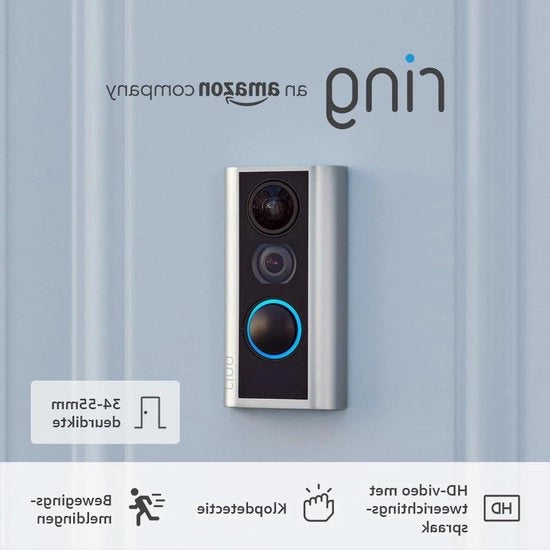 Casa Spion Camera con Visore 34-55mm di Diametro, Camera di Sorveglianza per Porta con Risoluzione 1080p HD e Connessione Wi-Fi