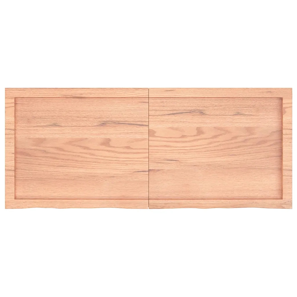 Piano Bagno Marrone 120x50x(2-4) cm Legno Massello Trattato 3156141