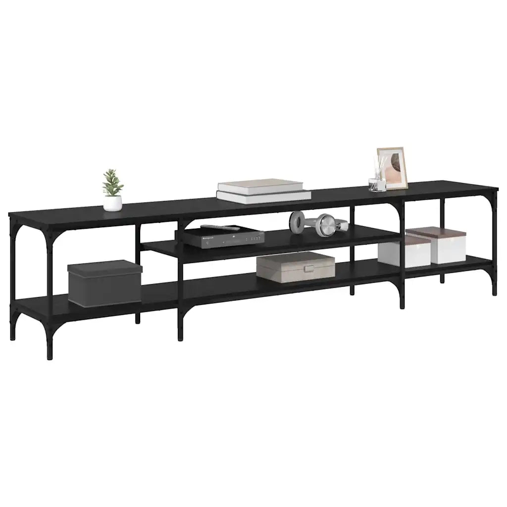 Mobile TV-Credenza per TV-Console TV Rovere Nero 201 x 35 x 45 cm