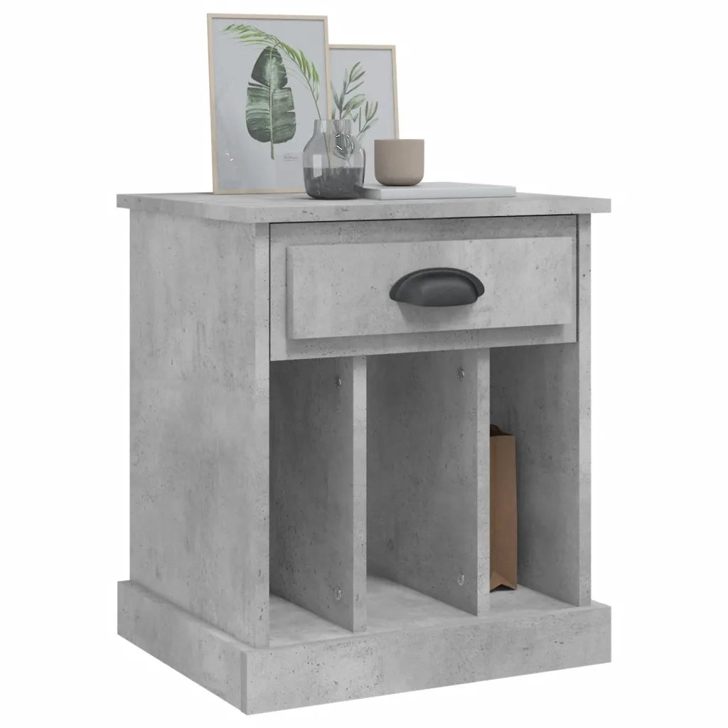 Comodini 2 pz Grigio Cemento 43x36x50 cm 816353