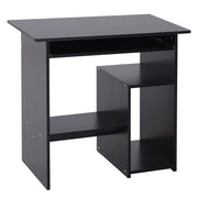 Scrivania Moderna Porta PC e Ripiano Tastiera Estraibile 80x45x75 cm Nero