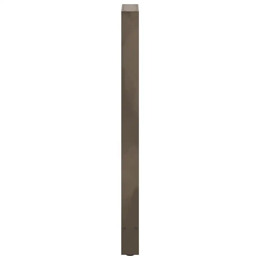 Gambe per tavolo da bar in acciaio naturale 2 pz 40x(110-111) cm in acciaio 4013351