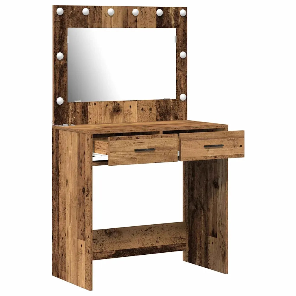 Tavolo da Trucco con cassetto Legno vecchio 78,5 x 41 x 135 cm 865035