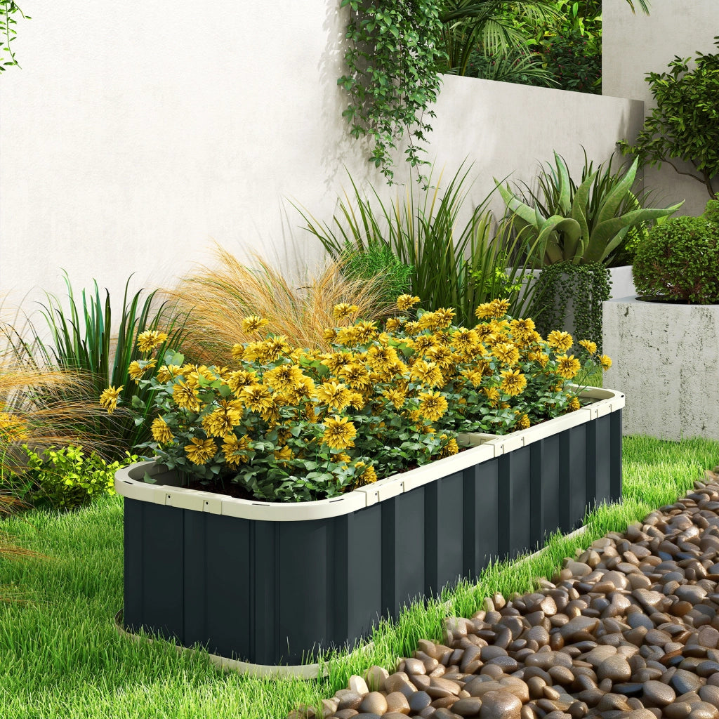 Letto da giardino ¨C zephmum ¨C 165x52x31 cm grigio scuro acciaio